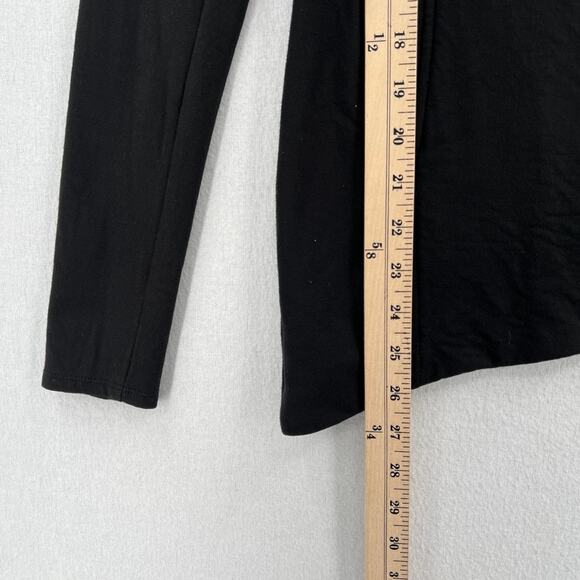 HELMUT LANG Villous Asymmetric Moto Jacket XS Black Sweatshirt Knit Full Zip - Picture 12 of 12